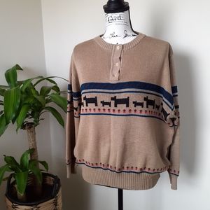 Vintage measure up dog sweater